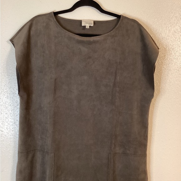 Aritzia Wilfred Free Nori Shift Suede Dress Size Large - Picture 2 of 10